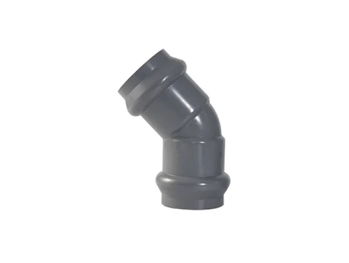 PVC 45 Degree Elbow With Rubber Ring Socket Joint