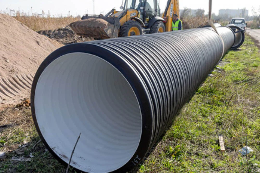HDPE Steel Strip Reinforced Spiral Corrugated Pipe