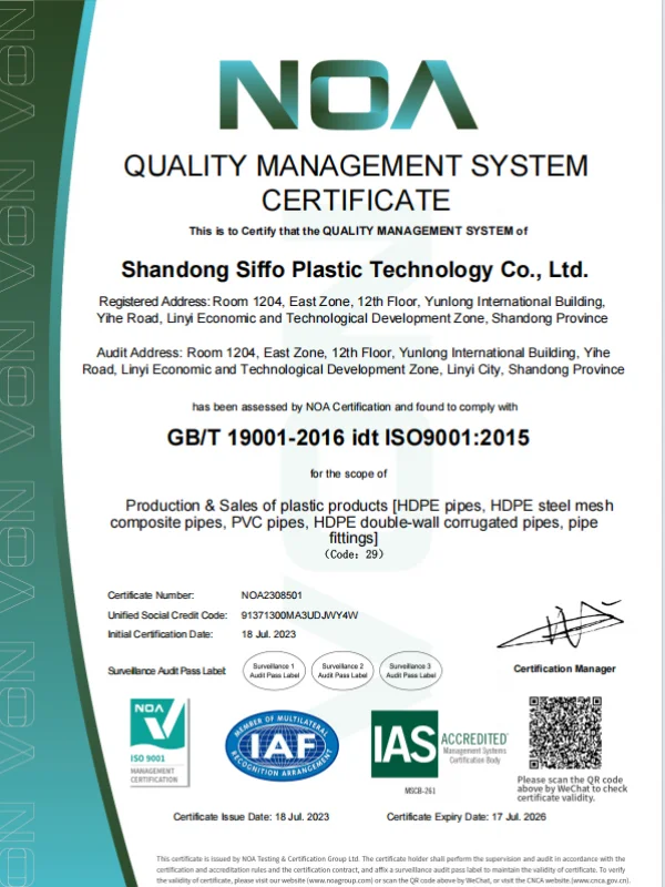 ISO 9001 Certificate
