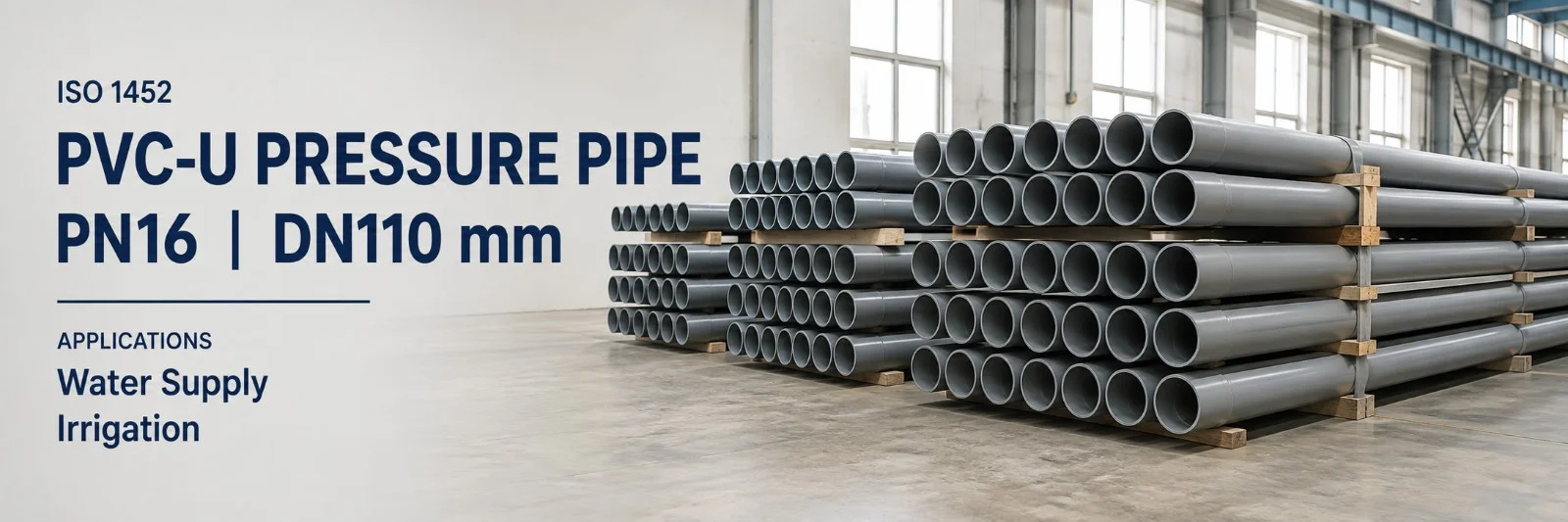ISO1452 PN16 pvc pipe
