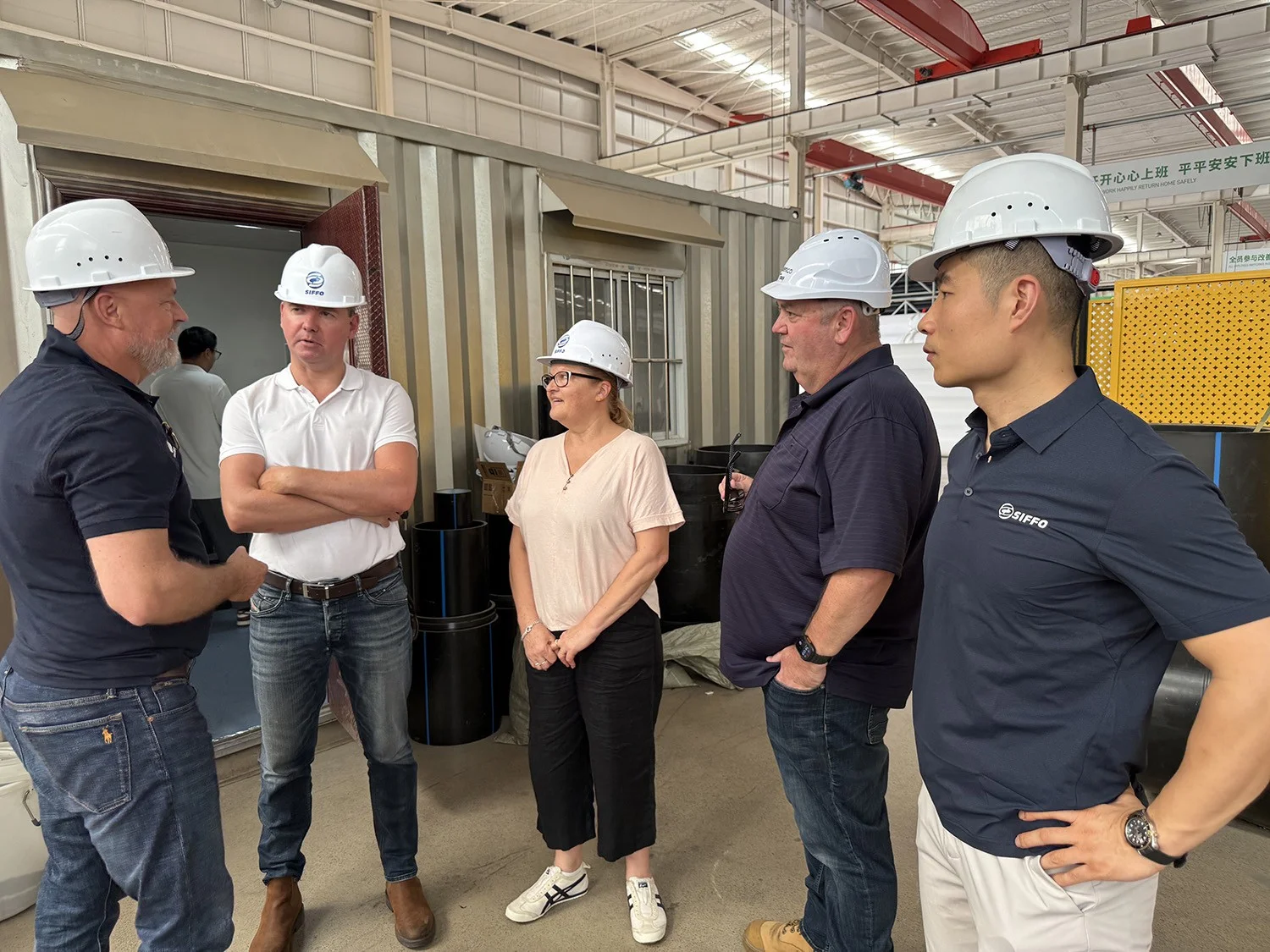 German customer discusses HDPE pipe production