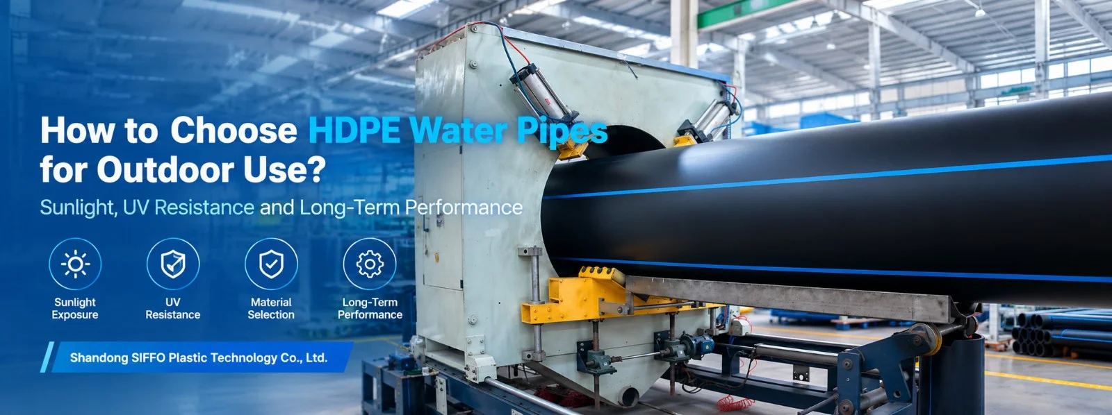 UV resistant HDPE pipe