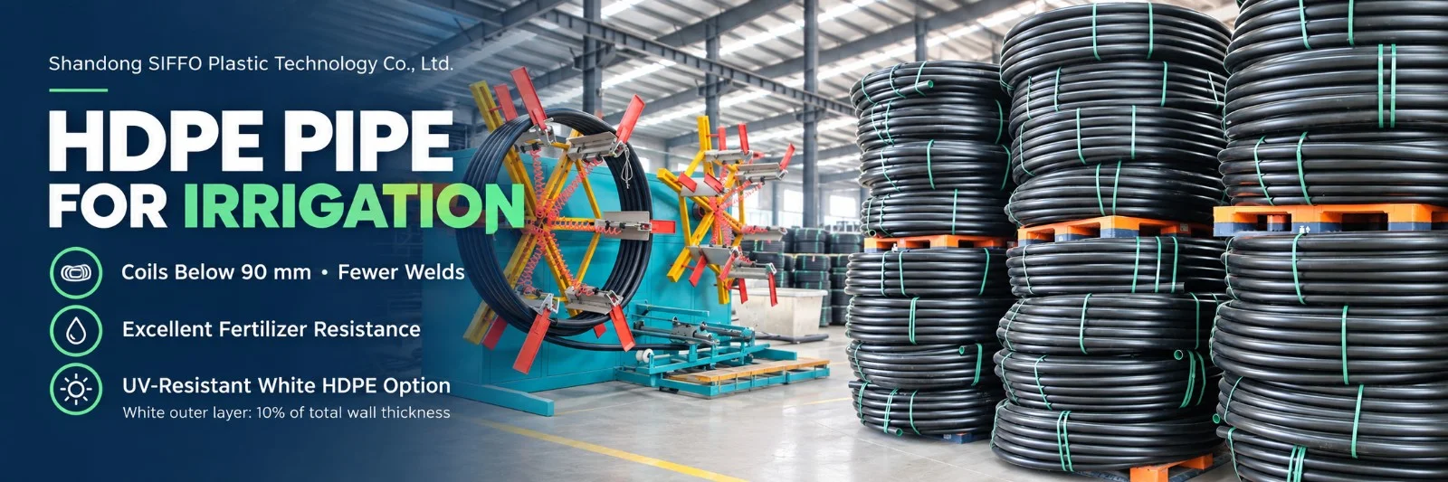 coiled HDPE pipe irrigation