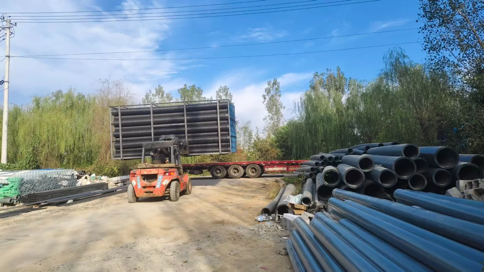 SN8 HDPE double-wall corrugated pipe