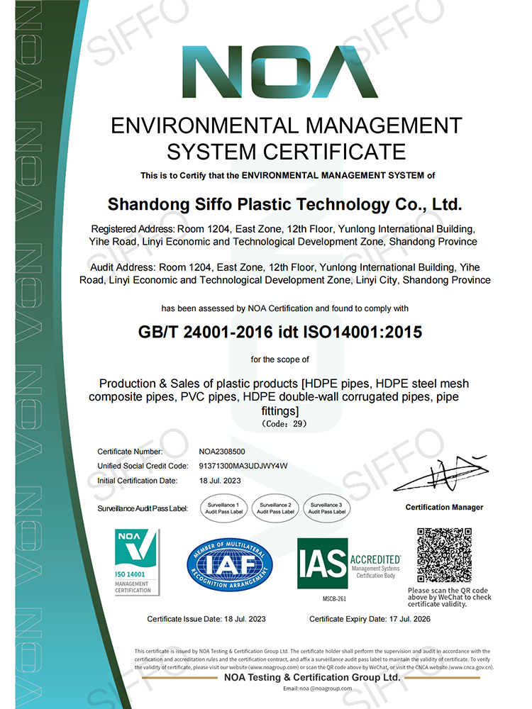 ISO 14001 Certificate